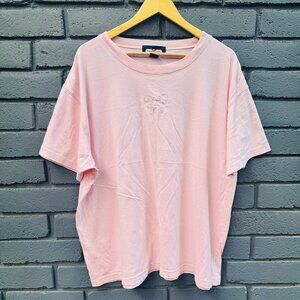 Princeton Club T Shirt Womens Plus Size 3X Pink Floral Print Embroidery Top